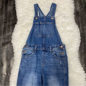 OLD NAVY KIDS DENIM BIB OVERALLS DISTRESSED MEDIUM WASH BOHO COUNTRY FARM